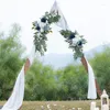 Dekorativa blommor konstgjorda bröllop båge blommakit boho eukalyptus girland gardiner dekoration välkommen skylt enkel installation