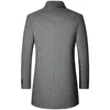 Abbigliamento in lana da uomo Giacca di lana Cappotti Miscele Cappotto invernale Trench medio-lungo Classico solido ispessimento