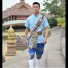 Abbigliamento etnico Sud-Est asiatico Tailandia Costume tradizionale Songkran Camicia a maniche corte Bloomers Abiti primaverili estivi Stile tailandese