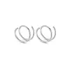 Anéis de nariz Studs 2/5 unidades/pacote de aço inoxidável camadas duplas anel piercing para mulheres homens orelha tragus brincos lábio hoop moda jóias otv2w