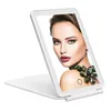 Compact Mirrors 3 Colors Light Modes Cosmetic Folding Led Lighted Touch Screen Makeup Mirror Usb Rechargeable Foldable 230926