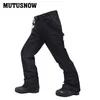 Skiing Pants High Quality Large Size Ski Pants Men 30 Temperature Windproof Waterproof Warm Snow Trousers Winter Ski Snowboarding Pants 230925