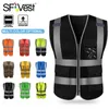 Andra SFVEST Hög synlighet Reflekterande säkerhet Vest Safety Clothing Arbetet Reflekterande Vest Multi Pockets Workwear Safety Waistcoat Men 230925