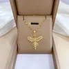 Choker Stainless Steel Chain Phoenix Gorgeous Micro Set Zircon Copper Pendant Necklace Luxury Fashion Jewelry