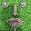 Tuindecoraties oude man met baard boomknuffelaar voor Peeker Yard Art of buitensculptuur grillig gezichtsdecor