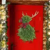 Decorative Flowers Elk Christmas Wreath Supplies Home Decor Xmas Door Hanging For Wall Office Porch Indoor Outdoor