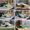 Designer Casual 1977 Chaussures de toile Femmes Tennis Sneaker Hommes Italie Vert Rouge Web Stripe Semelle en caoutchouc Stretch Coton Broderie Low Top Hommes Baskets Taille 40-46