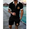 Men's Tracksuits Polo Tracksuit Shorts Sets For Man Clothing All The I Give Hiphop Pose Sports Pant Tee Shirt Basketball Fashion