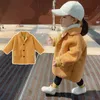 Cardigan Girl Jacket Kids Autumn Spring Clothes Children Long Jacket For Baby Girls Outerwear Coat Toddlers 90~130 Solid 230925