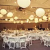 Autres fournitures de fête d'événement 30pcs Décoration de mariage Lanterne en papier chinois blanc Ball 4 '' - 12 '' Lanterne ronde suspendue pour le mariage de la fête d'anniversaire de l'événement 230926