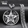 Chokers Witchcraft Gothic Dark Pentagram Necklace Stainless Steel Original Tetragrammaton Solomon Amulet Necklaces For Women Jewelry 230926