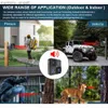 Alarm systems 1/2 Mile Wireless Alarm System Driveway Alarm Induction Doorbell Welcome Device Weather Resistant Motion Sensor Detector Alert YQ230926