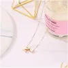 Pendanthalsband Fashion Tiny Heart Dainty Initial Necklace Gold Sier Color Letter Name Choker för kvinnor smycken gåva droppleverans ot0es