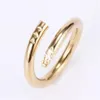 Titanium steel nails Screwdriver ring men and women gold engagement jewelry for lovers couple rings gift size 5-11 with box256N