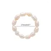 Cluster-Ringe, Perlenring, japanischer Stil, elastisch, mikroverstellbar, Perlen, Verlobung, Überraschungsgeschenk