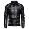 Jaqueta de couro de motociclista masculina, jaqueta destacável de couro falso para motocicleta, casaco casual pu chaqueta moto hombre