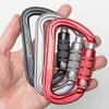 Carabiners 30kn klättring carabiner clip auto låsande tung d-form kroktillbehör för utomhus klättring träd klättring 230925