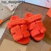 New designer 23ss Fashion Brand Woolen Slippers Imitation Lamb Hair Plush Flat Sandals Winter Shoes womens mens slippers