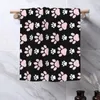 Towel Pretty Pattern Of Pink Paws Cotton Cute Animal Dog Lover Bathroom Shower Sports Yoga Towels