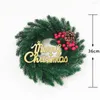 Decoratieve bloemen Kerst kunstkransen Deur hangende krans Garland Handgemaakte muur raamdecoratie