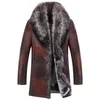 Men's Fur Arrival Fashion High Quality Jaket Men Large Leather Winter Warm Casual Faux Thick Plus Size M L XL 2XL 3XL 4XL 5XL