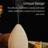 Humidificador de aire USB con forma de jarrón, humidificador de aire con luces y difusor de aceites esenciales, decoración moderna del hogar y aromaterapia, 1 ud.