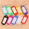 50 stuks Plastic Sleutelhanger Key Tags Id Label Naam Tags Met Split Ring Voor Bagage Sleutelhangers Key Rings2358