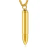 Bullet pendant necklace cremation jewelry souvenir ashes urn to store a small amount of commemorative items2954