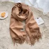 Sjaals Winter Effen Dikke Sjaal Vrouwen Kunstmatige Kasjmier Hals Hoofd Warme Hijaabs Pashmina Dame Sjaals Wraps Bandana Kwastje 230925