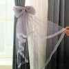 Curtain Poles Simple Modern Sheer Gauze Bowknot Curtain Buckle Straps Curtain Holders Tieback Clip Home Bedroom Curtain Accessories Decor 230926