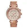 Stainless Steel Strap Lignt Luxury Elegant Womens Watches Perfect Moment Full Diamond Round Dial Quartz Rose Gold Hardlex Wrist Wa269U