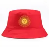 Berets Imprimir Mayo Verão Sol Bob Bucket Chapéu Adulto Casual Panamá Unisex Viagem Cores Sólidas Pescador Cap Gold Bonnet Hommes