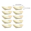 Disposable Dinnerware 150 Pcs Ship Board Sushi Wooden Boat Child Containers Paper Trays Plates