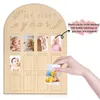 Frames Baby's Wooden Po Carved Art Infant's Racks Born Calendar Card Frame Pocard Holder For Bedroom