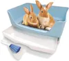 Fournitures pour petits animaux Grand bac à litière pour lapin Ensemble de bac de toilette à coin rond avec tiroir facile à nettoyer pour hamster adulte Cochon d'Inde FerretBunny 230925