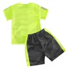 Giyim setleri çocuklar erkekler hızlı kuru spor takım elbise futbol basketbol oyunu eğitimi yaz spor giyim kısa kollu tişört şort seti 230925