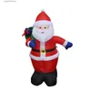 Dekoracja imprezowa 4 stopy Dekoracje świąteczne nadmuchiwany plecak oświetlony Święty Mikołaj (1,2 mln) T230926