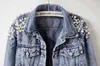 Damenjacken Pearl Denim Mantel Frauen Baumwolle Frühling Herbst Ropa Cardigan Jeans Punk Gothic Bomberjacke Windjacke Y2k Frauen Jacken Koreanisch 230925