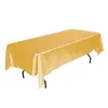 Mantel de mesa Mantel rectangular de satén Ropa de mesa Lavable Poliéster Mantel resistente a las manchas para boda Buffet Fiesta Mantel Saten 230925