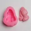 BB021 Modlitwa ręczne palcem silikonowe formy do mydlania świecy wytwarzające żywicę gliniane MOLDS202R