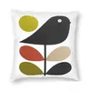 Подушка/декоративная подушка Orla Kiely Mti Stem And Bird Cushion Er скандинавский цветок напольный чехол для гостиной диван наволочка H