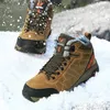 Designer femmes hommes plate-forme bottes fourrure neige randonnée hauts gris marron militaire vert femmes hommes baskets de plein air baskets