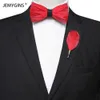 Bow Ties JEMYGINS listing handmade solid color peacock feather bow tie brooch set high quality men bow tie wedding party gift Cravat 230922