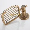 Soap Dishes Solid Aluminium Wall Mounted Antique Brass Color Bathroom Soap Basket Bath Soap Dish Holders Bathroom Products YT-14290 230926