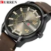 Curren Top marka luksusowy zegarek moda unikalna kwarcowa zegarek zegarek skórzany pasek na nadgarstek zegarek Montre Homme reloJ hombre300w