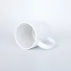 US-Lager 11oz Sublimation Keramikbecher Handgriff Kaffeetasse Leere Becher Persönlichkeit DIY Einzelbox Thermotransfer Weiß219o