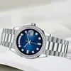 montre de luxe 41mm Orologi da donna da uomo 2813 Movimento automatico Orologio completamente in acciaio inossidabile Impermeabile Orologi da polso meccanici luminosi Regali con diamanti daydate