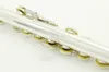 Hot Japan Pearl PF-665 E C Tune Flute Högkvalitativt musikinstrument 16 Keys Stängda hål Silverpläterade märkesflöjt med E Key