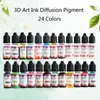 Andere kantoorschoolbenodigdheden 24 kleuren 10 ml kunst inkt alcoholhars pigment kit vloeibare kleurstof kleurstof diffusie UV epoxy sieraden maken 230927