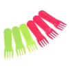 Forks 10pc Fruit Fork Mini Cartoon Children Cutlery Snack Cake Dessert Pick Toothpick Bento Lunches Party Decor